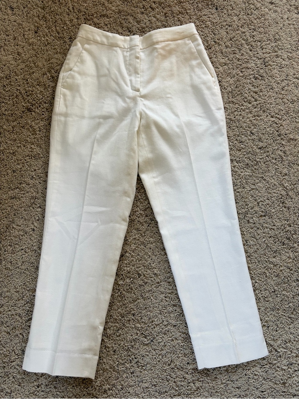 J. Crew Linen Blend Lined Cropped Pants